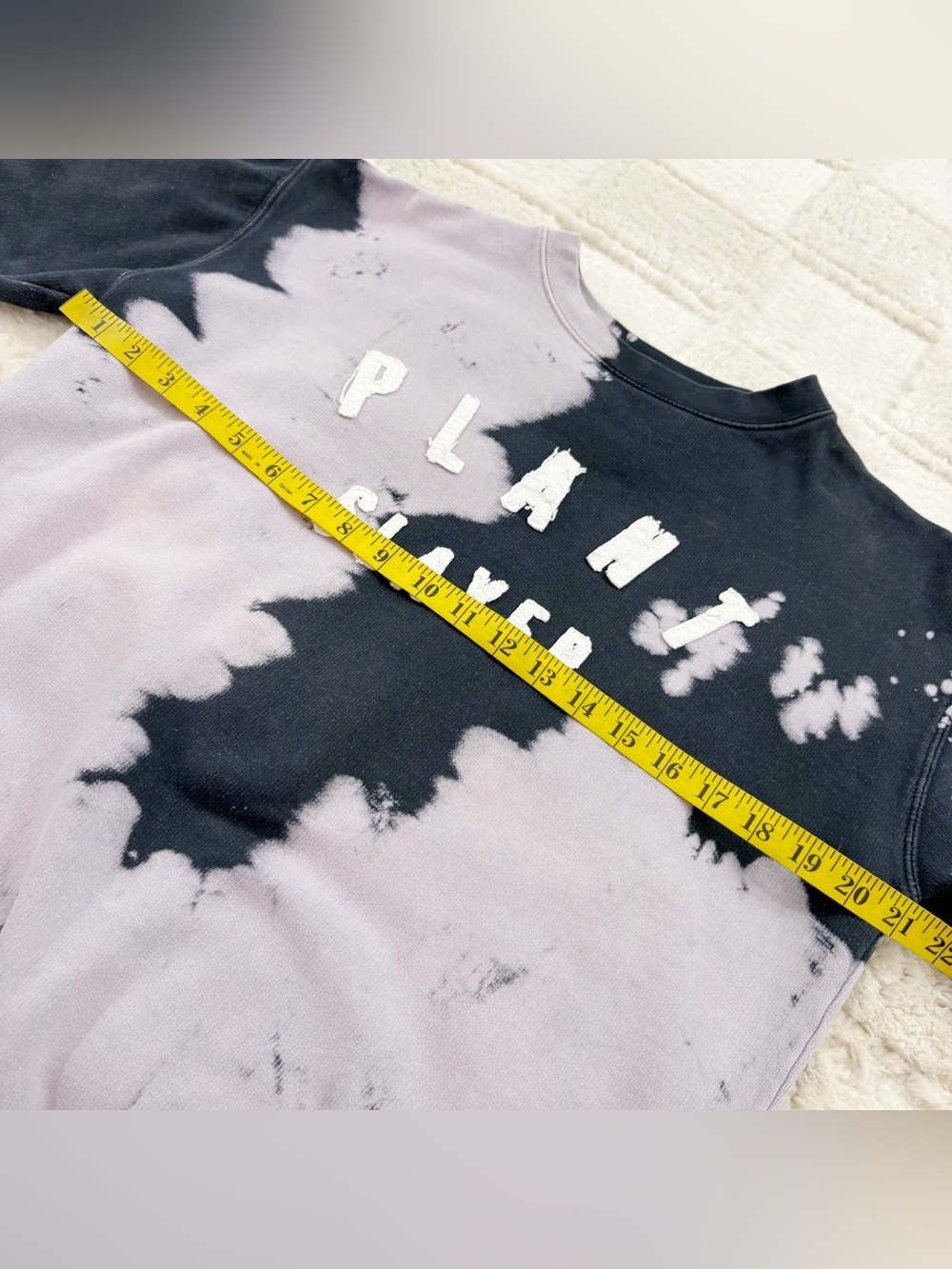 Beet x Beet Vegan Apparel Plant Slayer Sweatshirt Crewneck XS Oversized Tie Dye - Picture 9 of 9